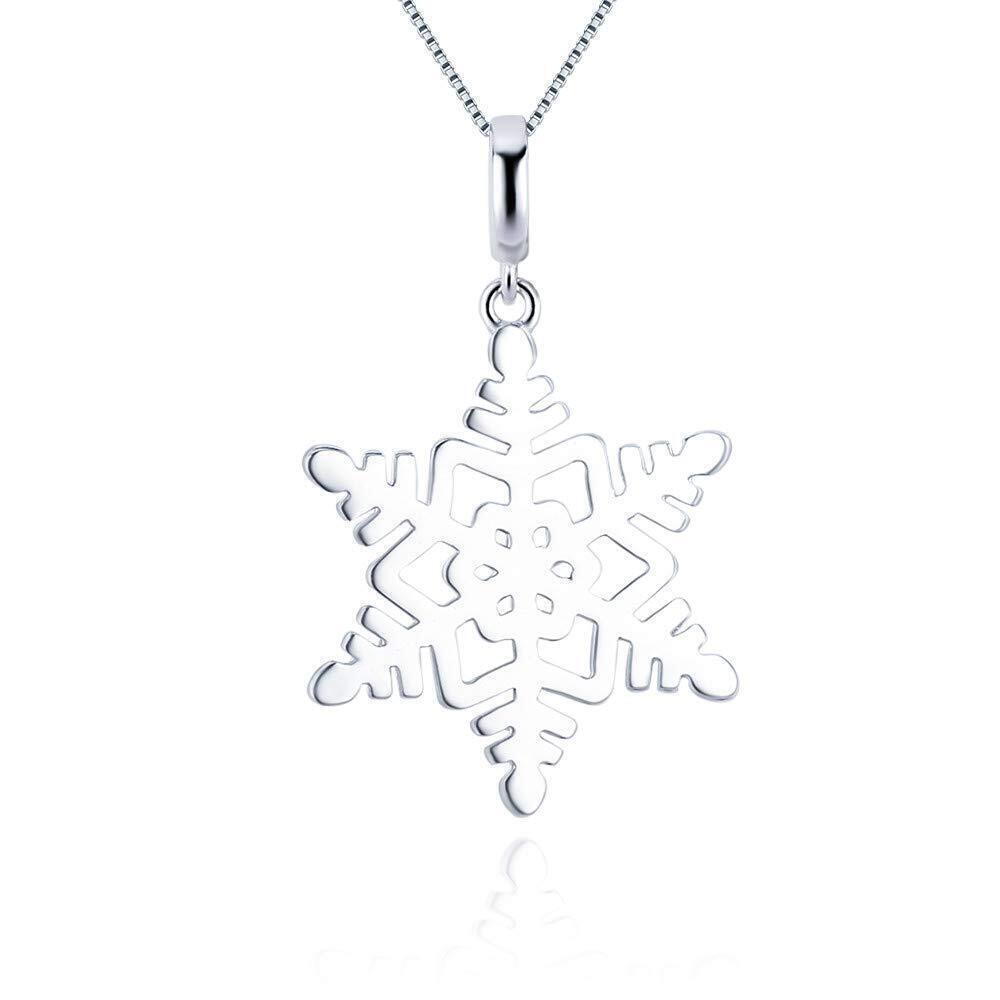 6068 925 Sterling Silver Snowflake Pendants , Design Christmas Charm